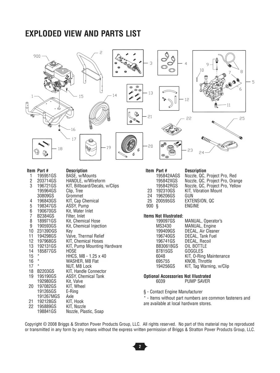BRIGGS AND STRATTON, 020263, IPL.2